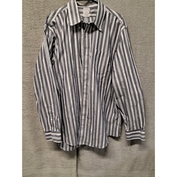Brooks Brothers Other - Brooks Brothers 1818 Regent Shirt XXL Blue White Striped Non-Iron Cotton Mens